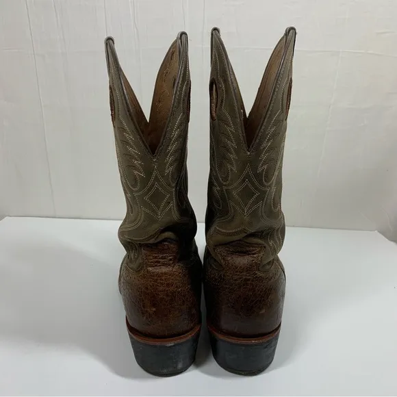 Ariat Heritage Roughstock Western Cowboy Boots Brown Two Tone Size 11EE