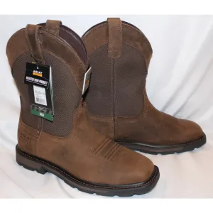 Ariat Men's Groundbreaker Steel Toe Waterproof Leather Work Boots Brown Sz 8.5