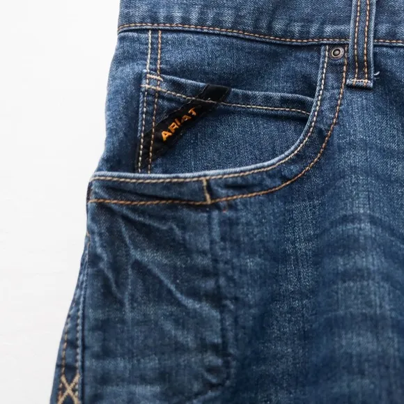 Ariat Rebar Jeans Men's 42x32 Relaxed Boot Cut Workwear Durable Denim