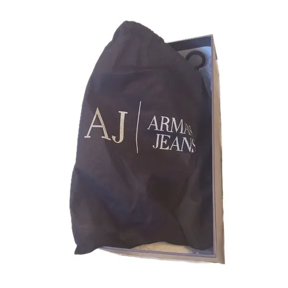 Armani | Ballerine Black Leather Snakeskin Ballet Flats w/ Box, EU Size 35, EUC