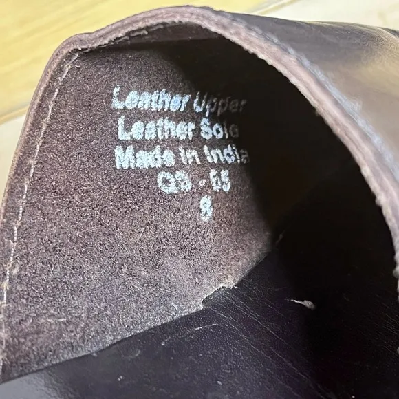 Army Navy | Men's Brown Leather Slide Sandals Size 8