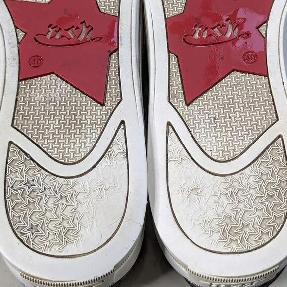 ASH Leather Suede Animal Print Platform Slip On Sneakers size 40 Unisex