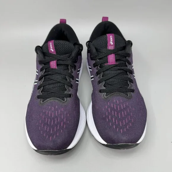 Asics Gel-Excite 10 Womens Shoe Sz 7.5 Running Athletic Black Light Blue Sneaker