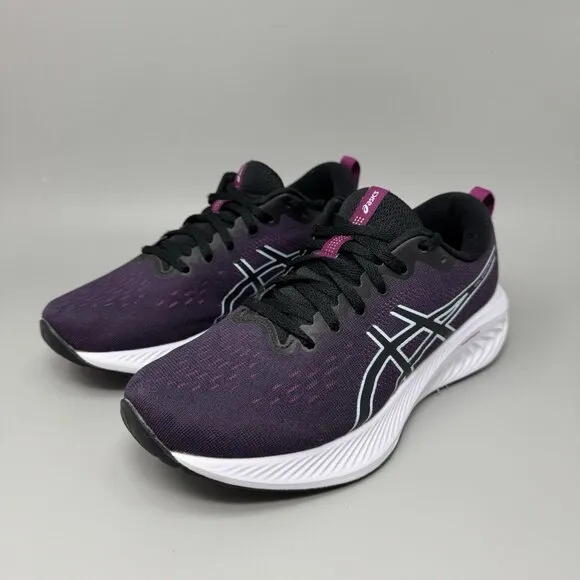 Asics Gel-Excite 10 Womens Shoe Sz 7.5 Running Athletic Black Light Blue Sneaker