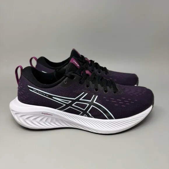 Asics Gel-Excite 10 Womens Shoe Sz 7.5 Running Athletic Black Light Blue Sneaker
