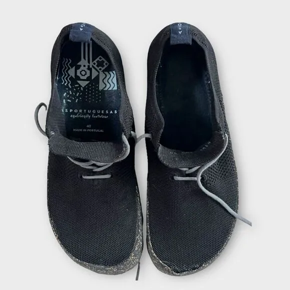 Asportuguesas Unisex Code Black Lace-Up Low Top Trainer Sneaker Size EU 40
