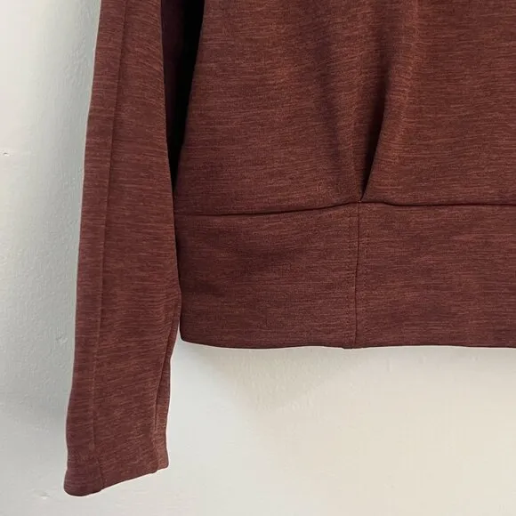 Athleta / Brown Espresso Altitude Polartec® Half Zip Fleece Sweatshirt M NWT