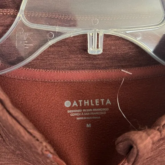 Athleta / Brown Espresso Altitude Polartec® Half Zip Fleece Sweatshirt M NWT