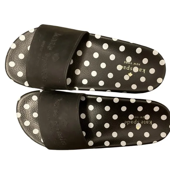 Authentic Kate Spade Sunny Polka Dot Slides
