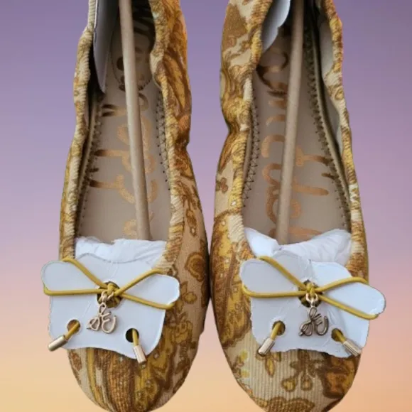 📣Authentic Sam Edelman Felicia Ballet Flats  🆕 In  Box Size 5️⃣ SE Logo Charm
