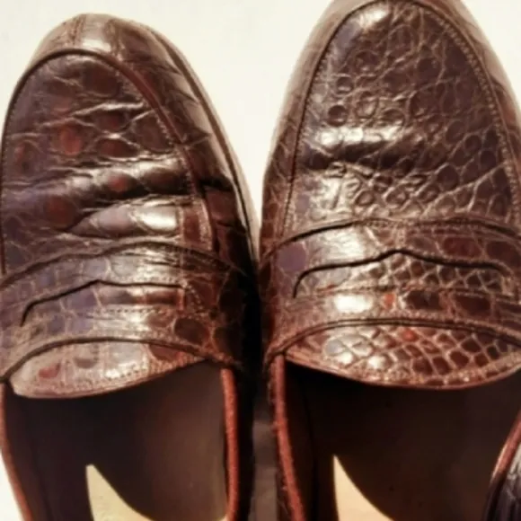 Avventura  Crocodile Skin Embossed Men's Loafers