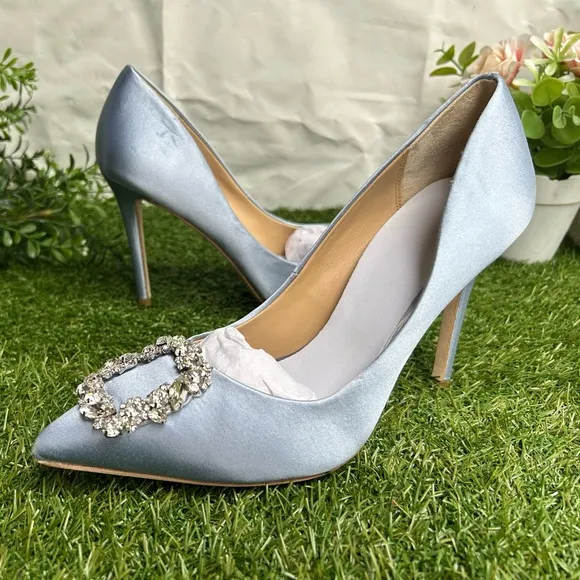 Badgley mischka Cher Crystal Embellished Pump size 7 like new box and dust bag