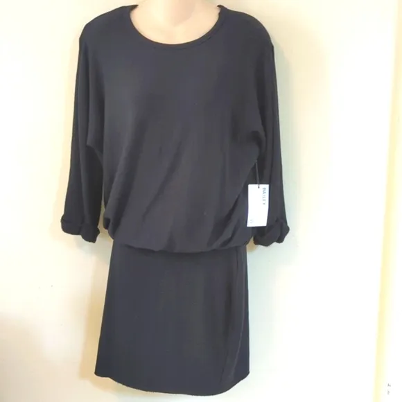 Bailey 44 Cuddled Up Sweatshirt Dress Black S