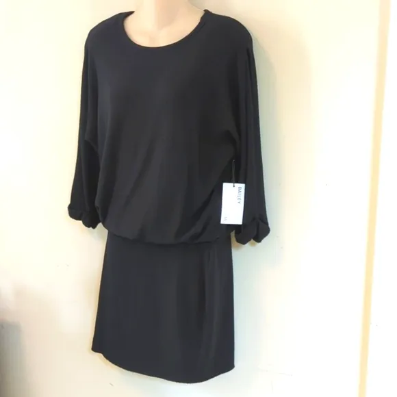 Bailey 44 Cuddled Up Sweatshirt Dress Black S