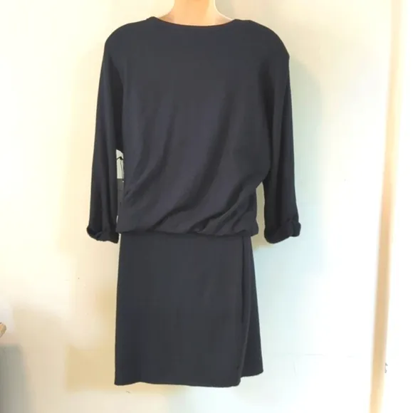 Bailey 44 Cuddled Up Sweatshirt Dress Black S