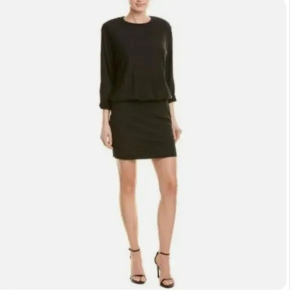 Bailey 44 Cuddled Up Sweatshirt Dress Black S