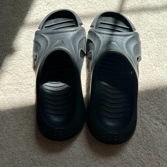 Balenciaga Black Slide Sandals