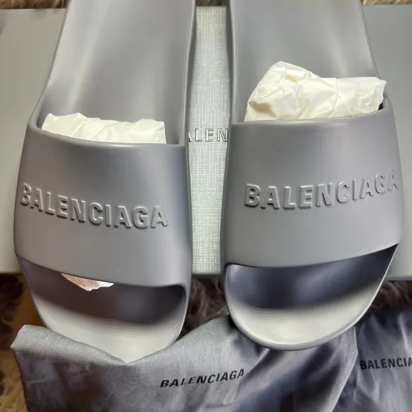 Balenciaga Gray Women’s Slides