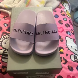 Balenciaga Lavender Slides