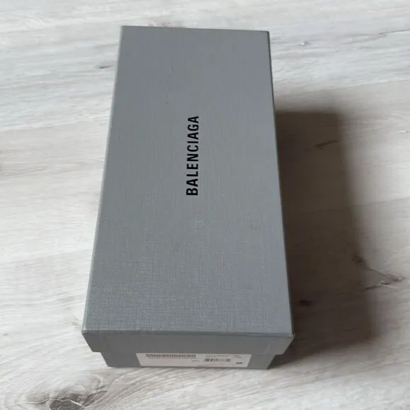 BALENCIAGA Pool Slide logo detailed rubber slides lime size 7 NWT in box
