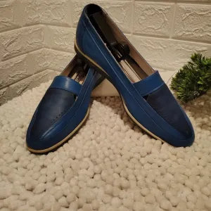 Bally Blue Suede Loafers Flats