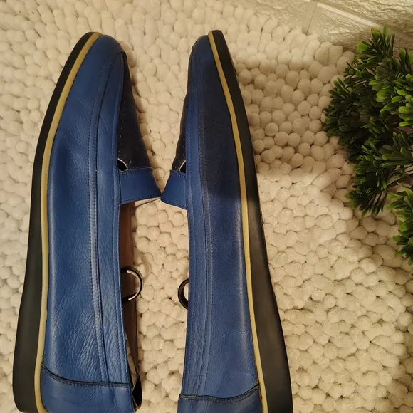 Bally Blue Suede Loafers Flats