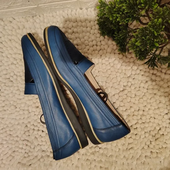 Bally Blue Suede Loafers Flats
