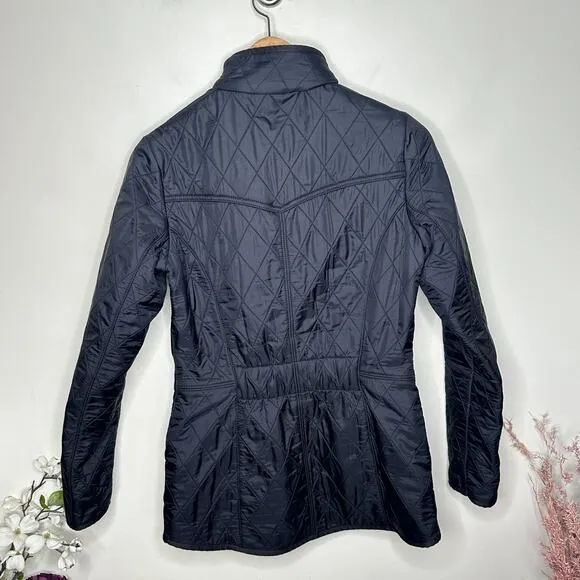 BARBOUR Calvary Polarquilt Quilted Jacket Black Sz 4 Small $290