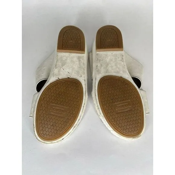 Barjeel Sandals Slides Women Size 7.5 White Leather Comfort Walking