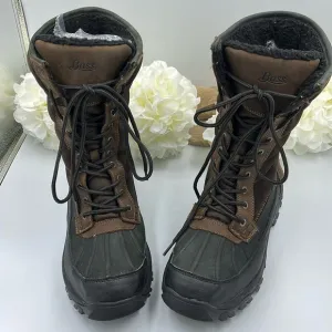 Bass Men’s Boots Quebec Water Resistant Winter Leather Sherpa Lined Brown 11M