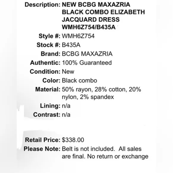 BCBGMaxAzria like new M bandage dress with long zipper on the back super stylish