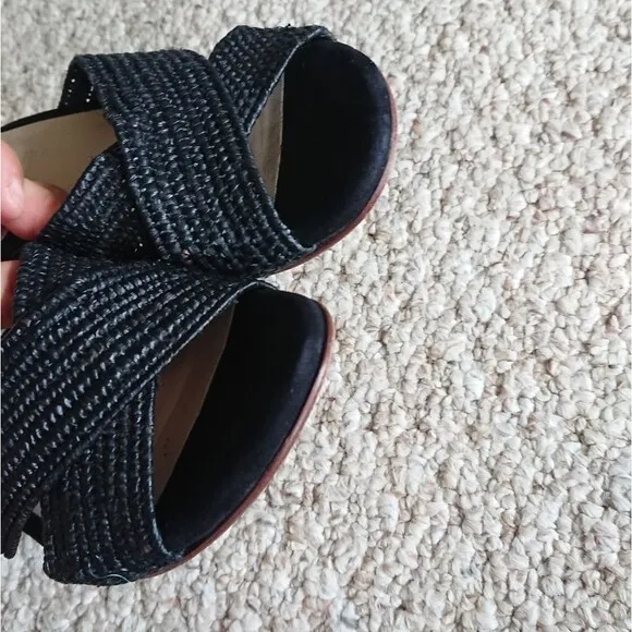 Beau &amp; Ro by Sara Rossi black slide sandals size 36.5