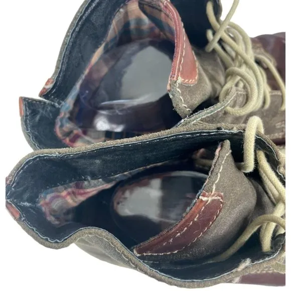 Bed Stu Men's Hoover II Brown Leather Lace Up Casual Ankle Boots Size 12M