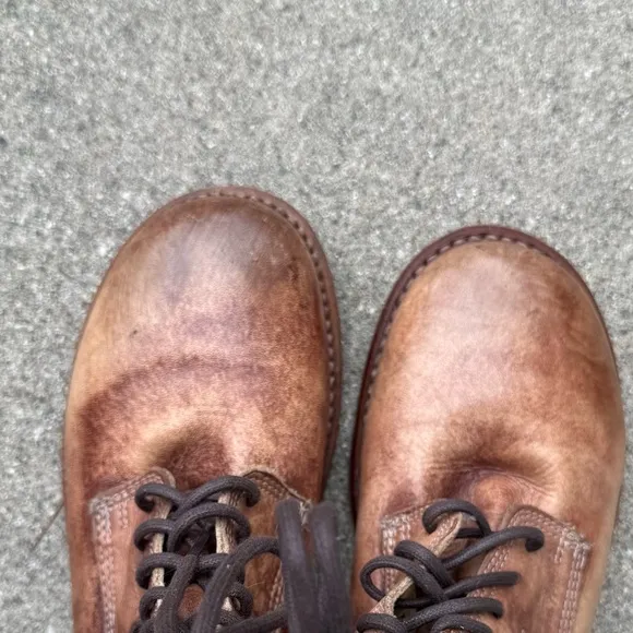 Bed Stu TACTIC TREK Tan rustic moto leather biker boots ladies size 8
