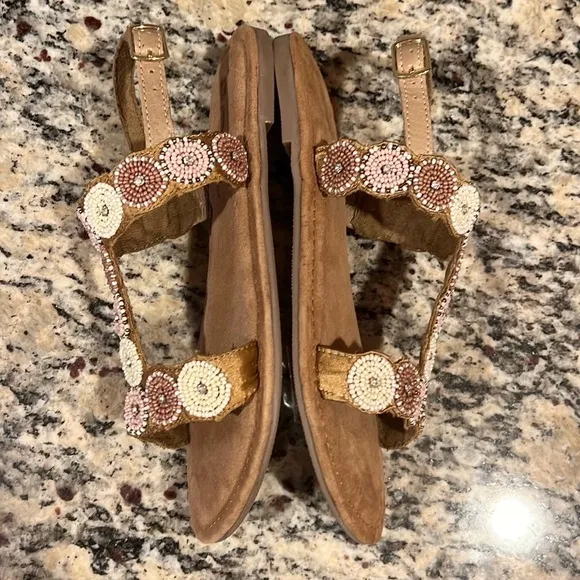 Bed|Stu Bead &amp; Rhinestone Sandals