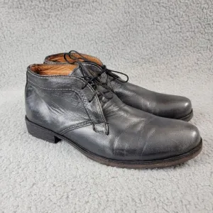 BedStu Cobbler Series Black Leather Lace-Up Chukka Boots Men's Size 8.5 READ!
