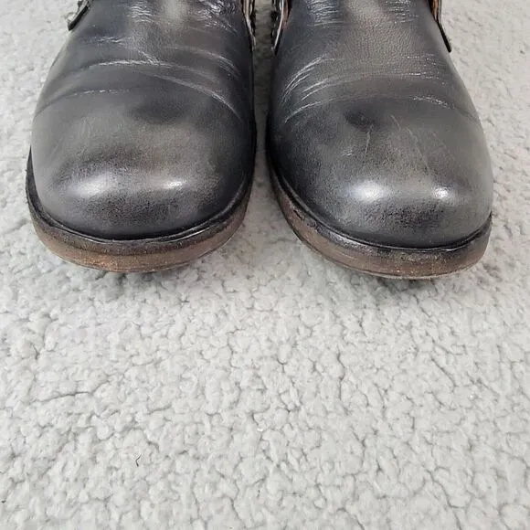 BedStu Cobbler Series Black Leather Lace-Up Chukka Boots Men's Size 8.5 READ!