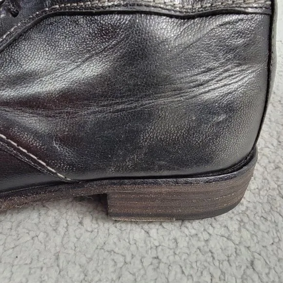 BedStu Cobbler Series Black Leather Lace-Up Chukka Boots Men's Size 8.5 READ!