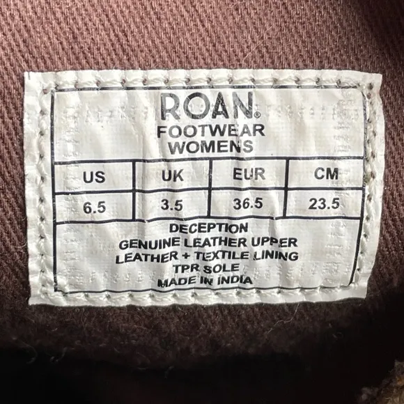 Bedstu Roan Deception Leather Wrap Over Tan Military Steampunk Boots -6.5 NWOT