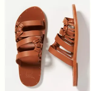 BEEK BLACKBIRD SLIDE SANDAL SLIDE SHOESLEATHER TAN size 6 new