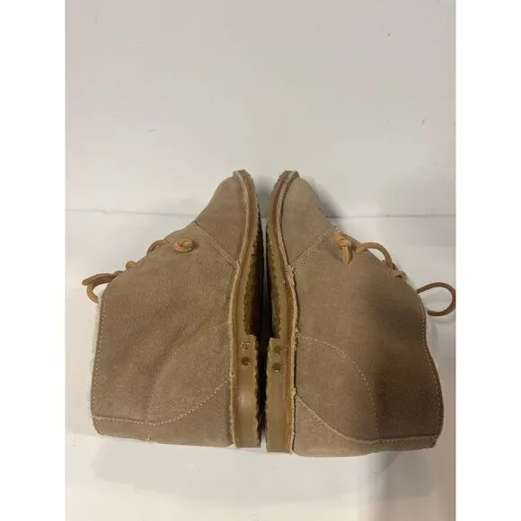 BEEK Handmade Suede Shearling Lined Penguin Chukka Ankle Boots Cozy Winter Shoes