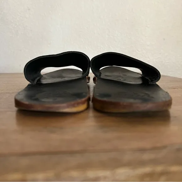 Beek Mockingbird Slide Black Sandals Size 7