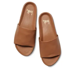 Beek Pelican Leather Slide Platform Sandal, NWT