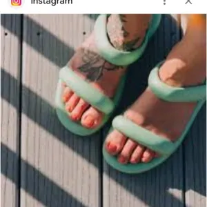 Beek Sugarbird Two Straps Slide Leather sandals.High quality
