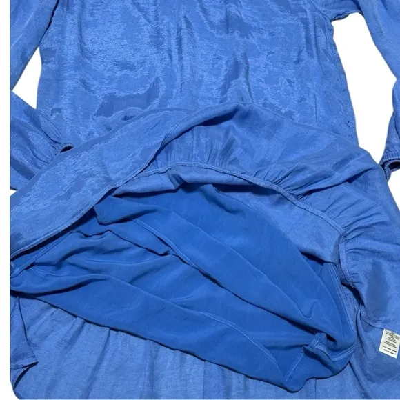 BELLA DAHL Tiered Mini Dress W/ Belt In Pacific Sea Size S
