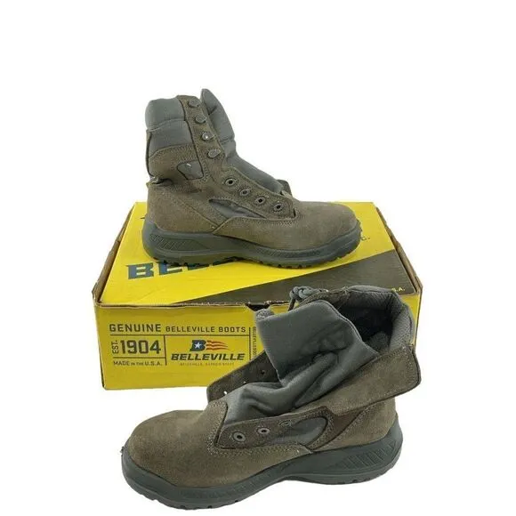 Belleville 610ST Steel Toe Men's Boot Size 6.5R NWT's Suede Boots NIB GREEN SAGE