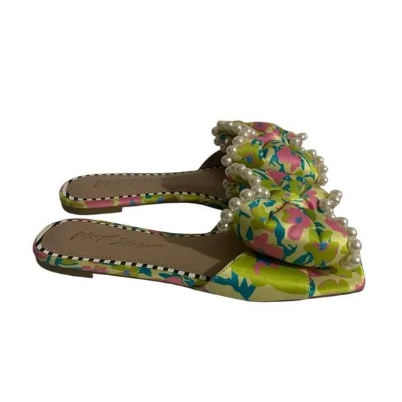 Betsey Johnson Women's Floral Slide Sandals - Multicolor 8