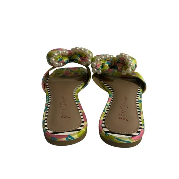 Betsey Johnson Women's Floral Slide Sandals - Multicolor 8
