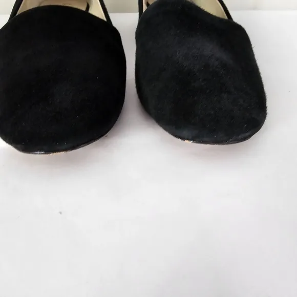 Bettye Muller Black Suede Flats Size 7.5