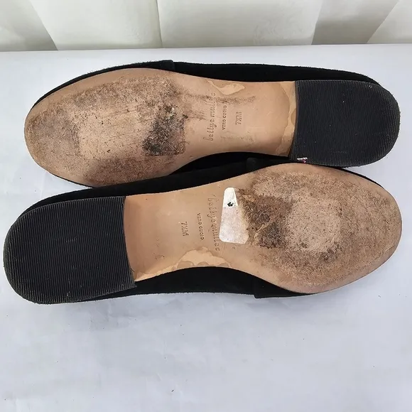 Bettye Muller Black Suede Flats Size 7.5
